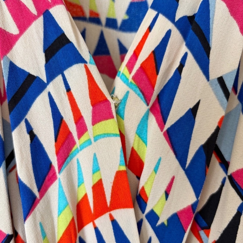 Karina Grimaldi Vibrant Geometric Print Romper Small Nautical Summer - Picture 3 of 6